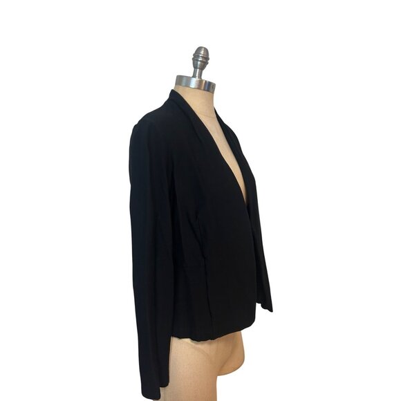 Eileen Fisher Petite Black Open-Front Cardigan Sweater Petite Small - Picture 2 of 4
